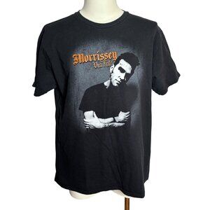 Vintage 90s Y2K Morrissey Viva Hate TShirt XL Black Cotton Short Sleeve Band Tee
